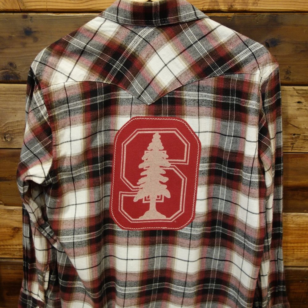 Stanford University One-of-a-Kind Custom Vintage Wrangler Flannel - L